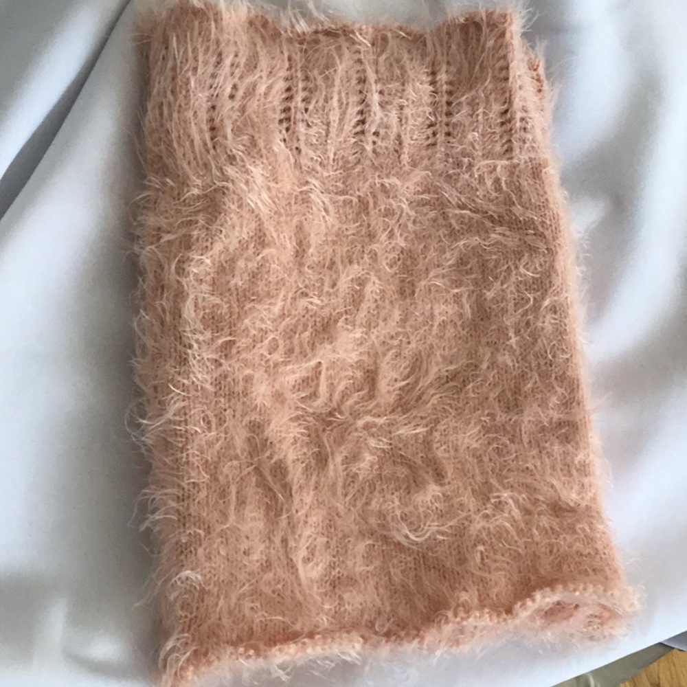 New! Blush Pink Faux Fur Infinity Scarf! Gorgeous!